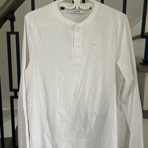 Joe's Jeans White Henley Shirt
